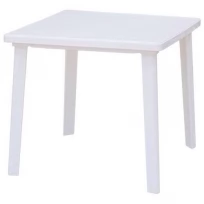 Стол квадратный, размер 80х80х74 см, цвет белый
